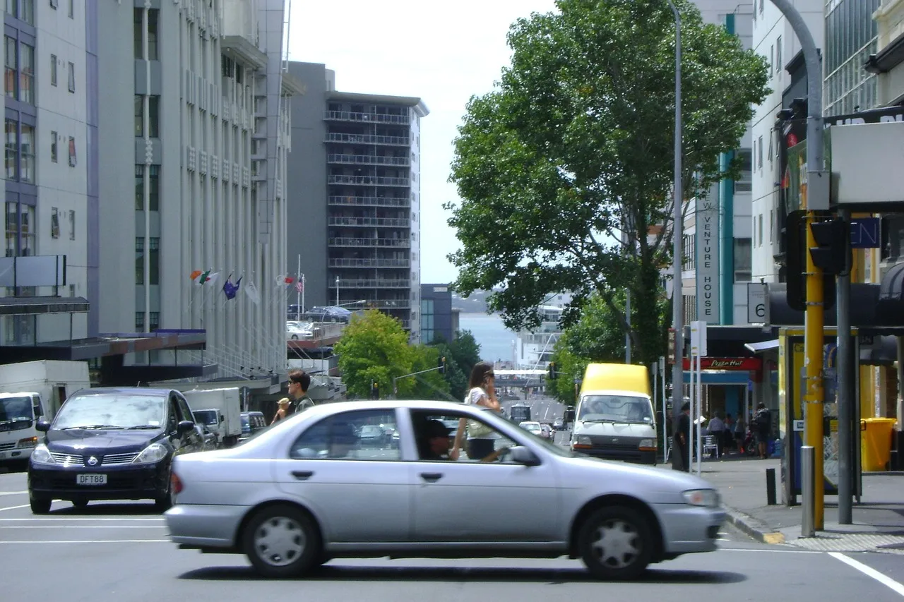 Una calle del centro de Auckland