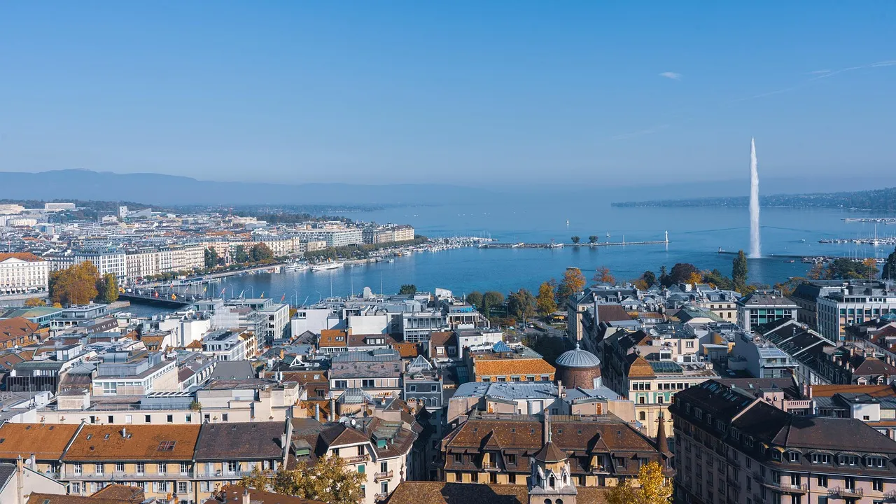 Geneva’s rooftops and the lake