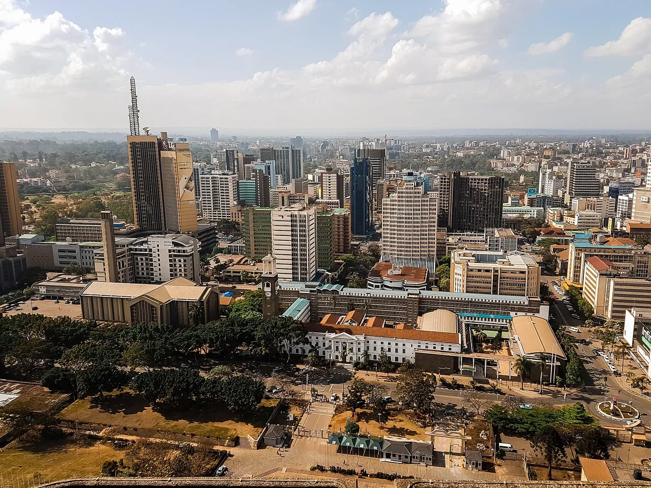 El centro de Nairobi visto desde arriba