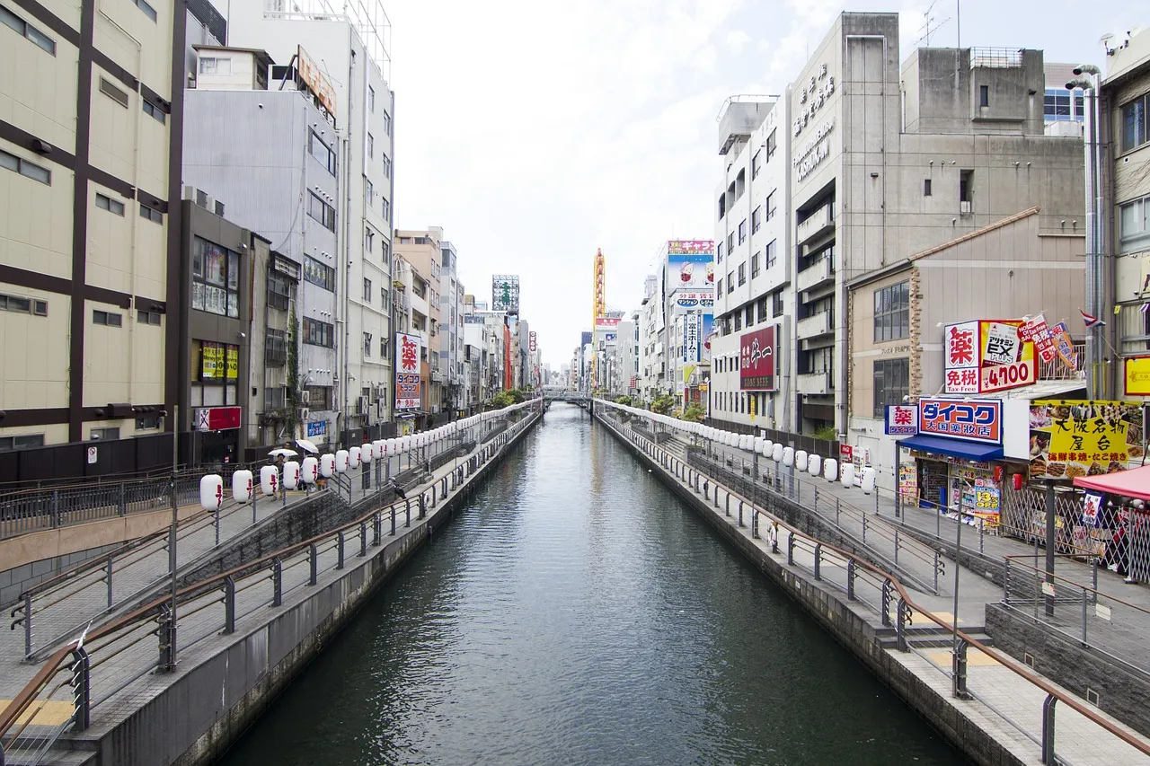 The Dotonbori canal in Osaka