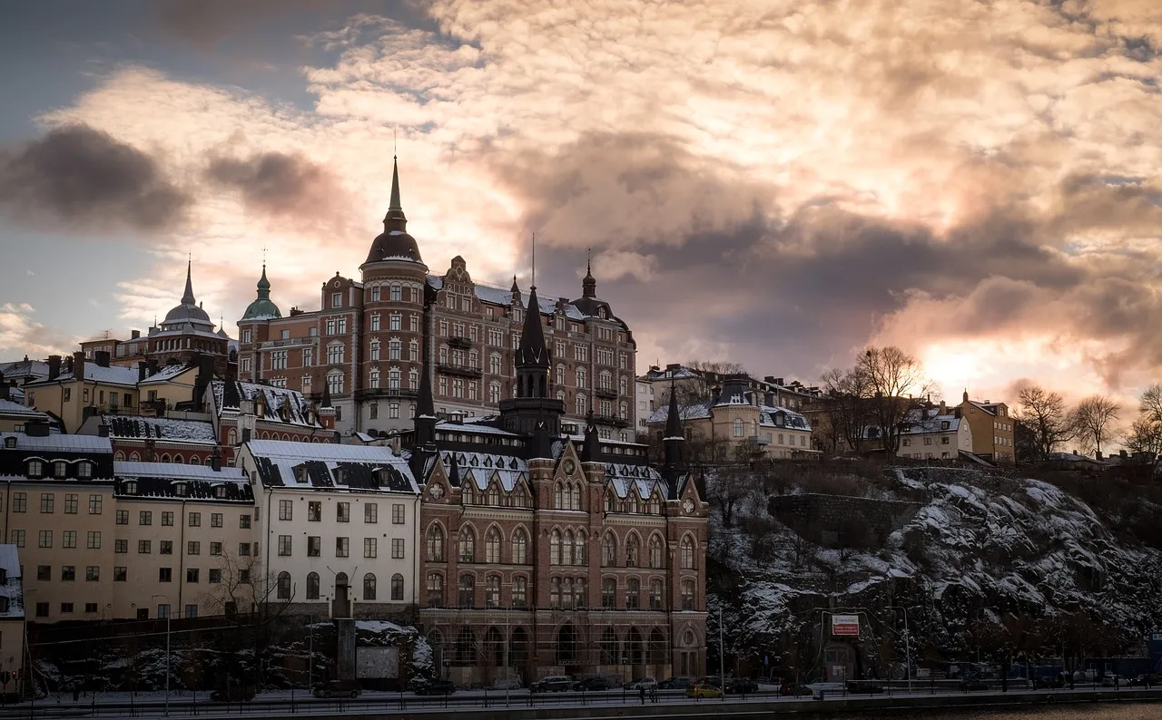 Södermalm bei Sonnenuntergang